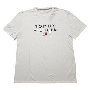 Tommy Hilfiger‎ Men's Short-Sleeve Crewneck Embroidery T-Shirt 2XL White